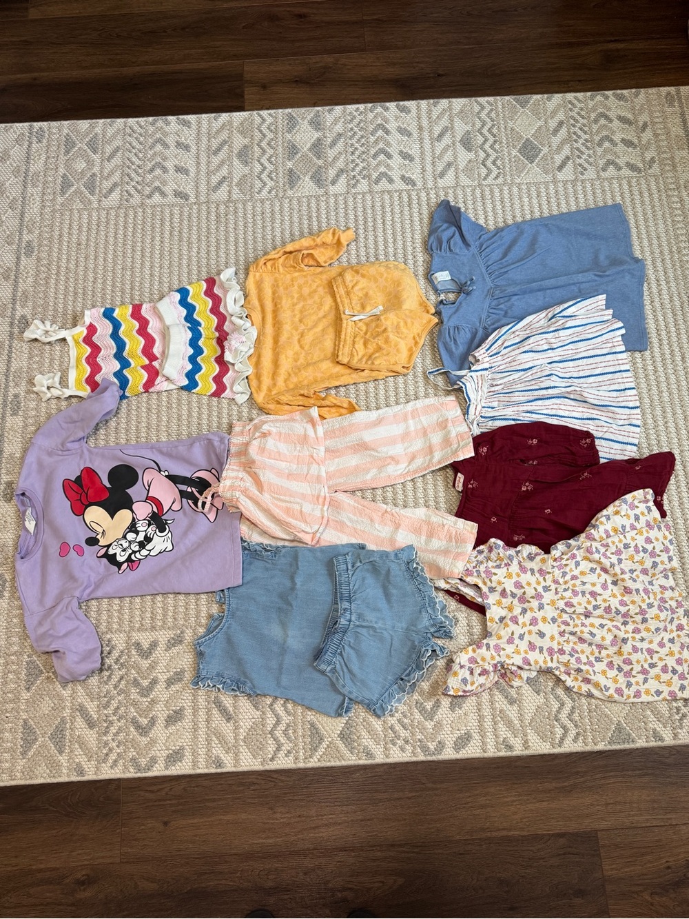 H&M Girls Mixed Tops & Dresses Lot - Yellow, Blue, Pink, Purple, Red, Cream